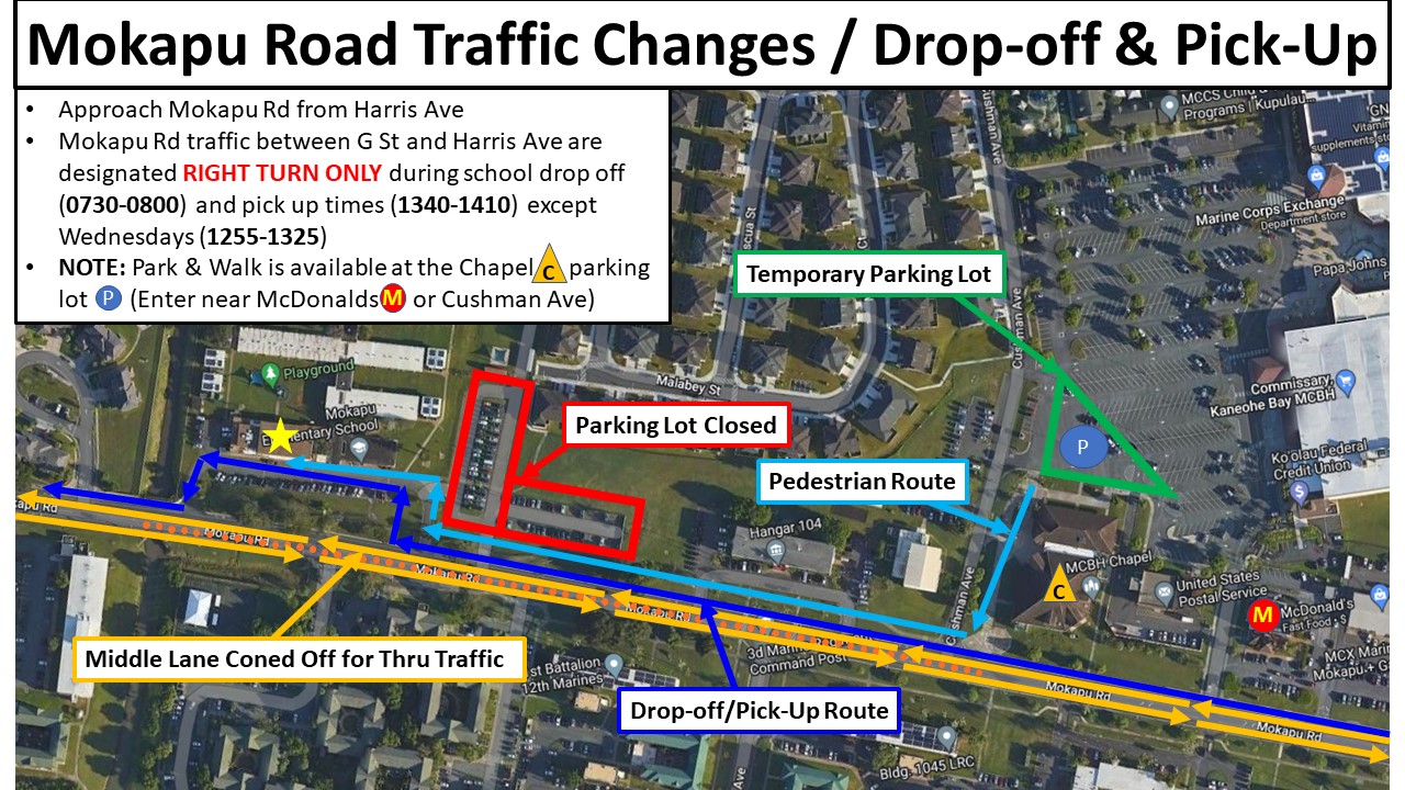 MCBH PUBLIC ADVISORY Mokapu Road lane closures and traffic restrictions (Feb. 13) > Marine